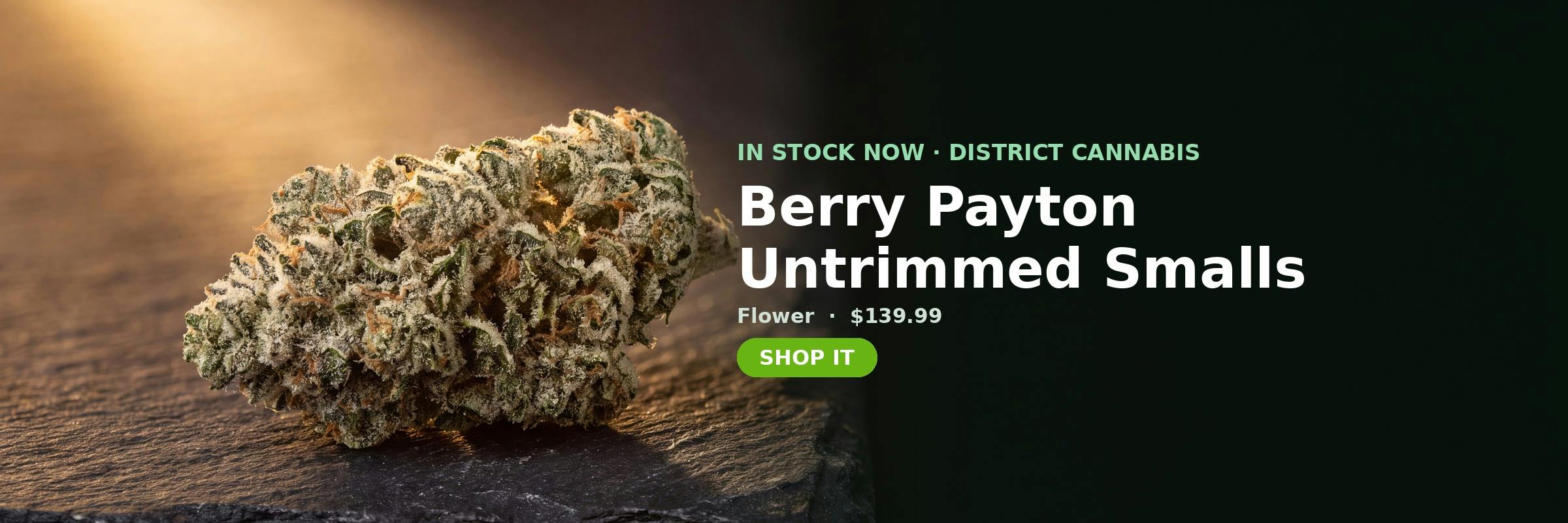 Berry Payton Untrimmed Smalls in stock at MrGreen DC — Flower, $139.99