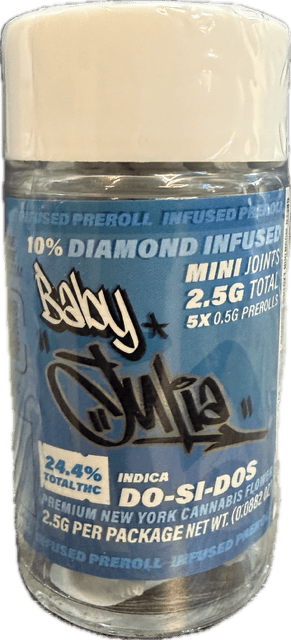 Julia | Infused Preroll | Diamond Infused | Di-Si-Dos | .5g | 5 Pack | 2.5g | Indica | THC 24.4% Julia