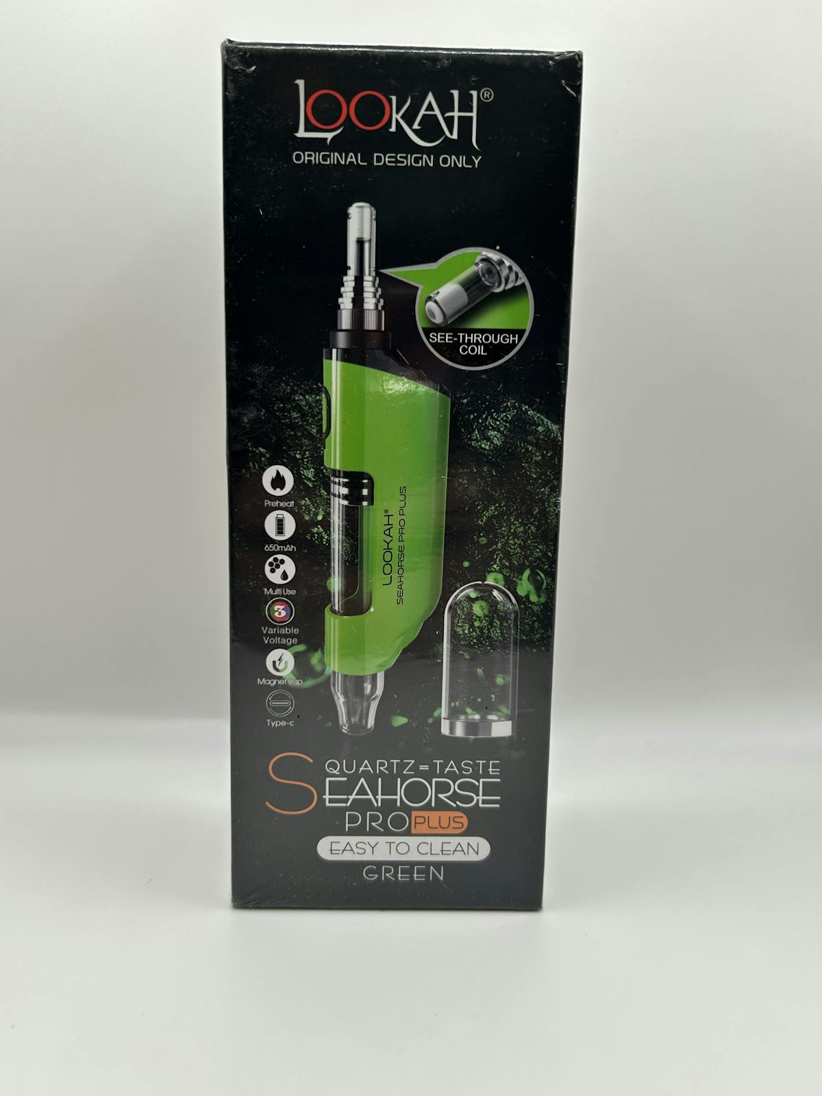 Photo of Lookah – Seahorse Pro Plus Dab Pen Kit (Black-Green Spatter)
