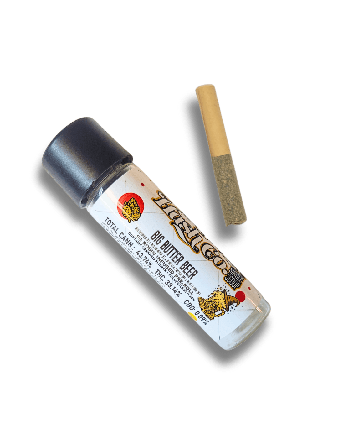 Product: Ice Kream Hash Co. | Big Butter Beer Single Scoop Rosin Infused Pre-Roll | 0.5g