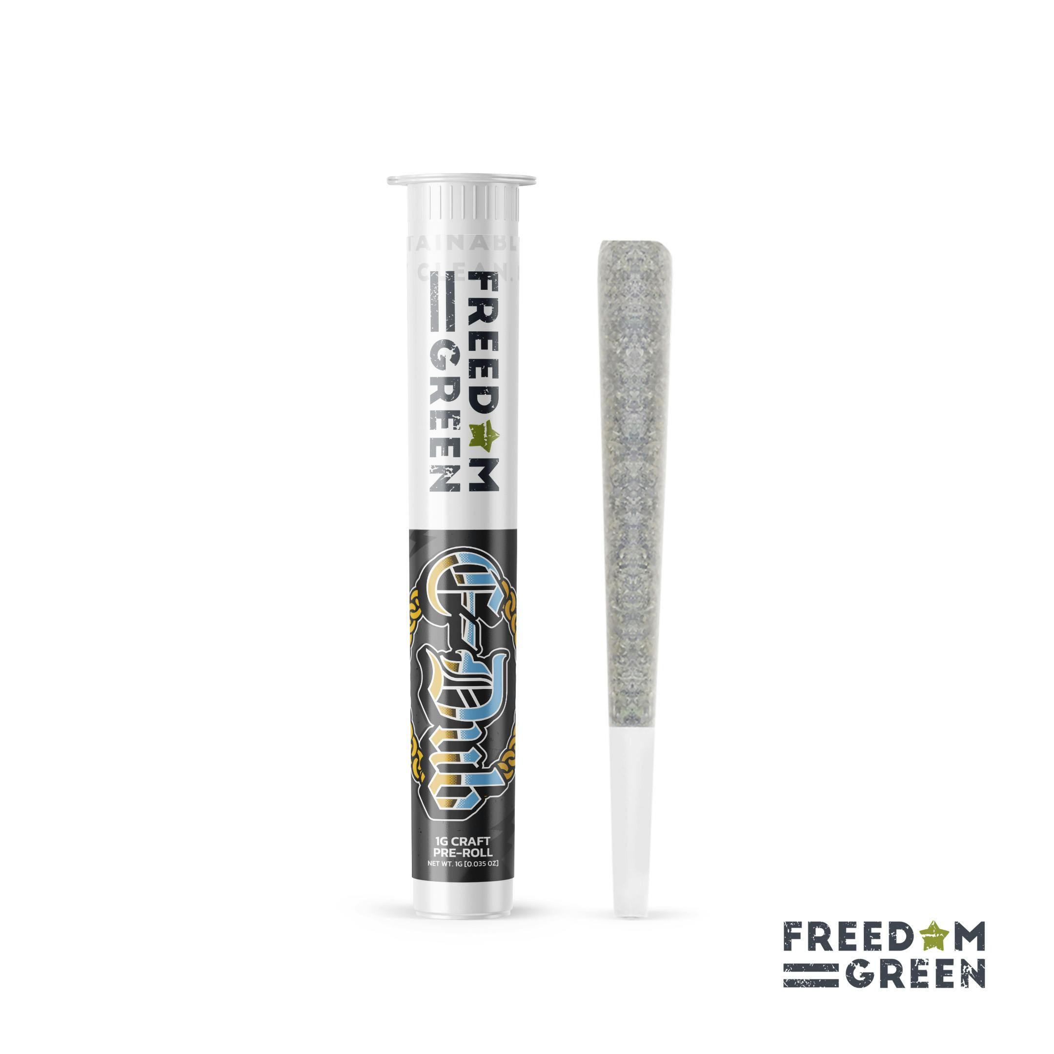 Freedom Green - 1g Preroll - E-Dubbalicious