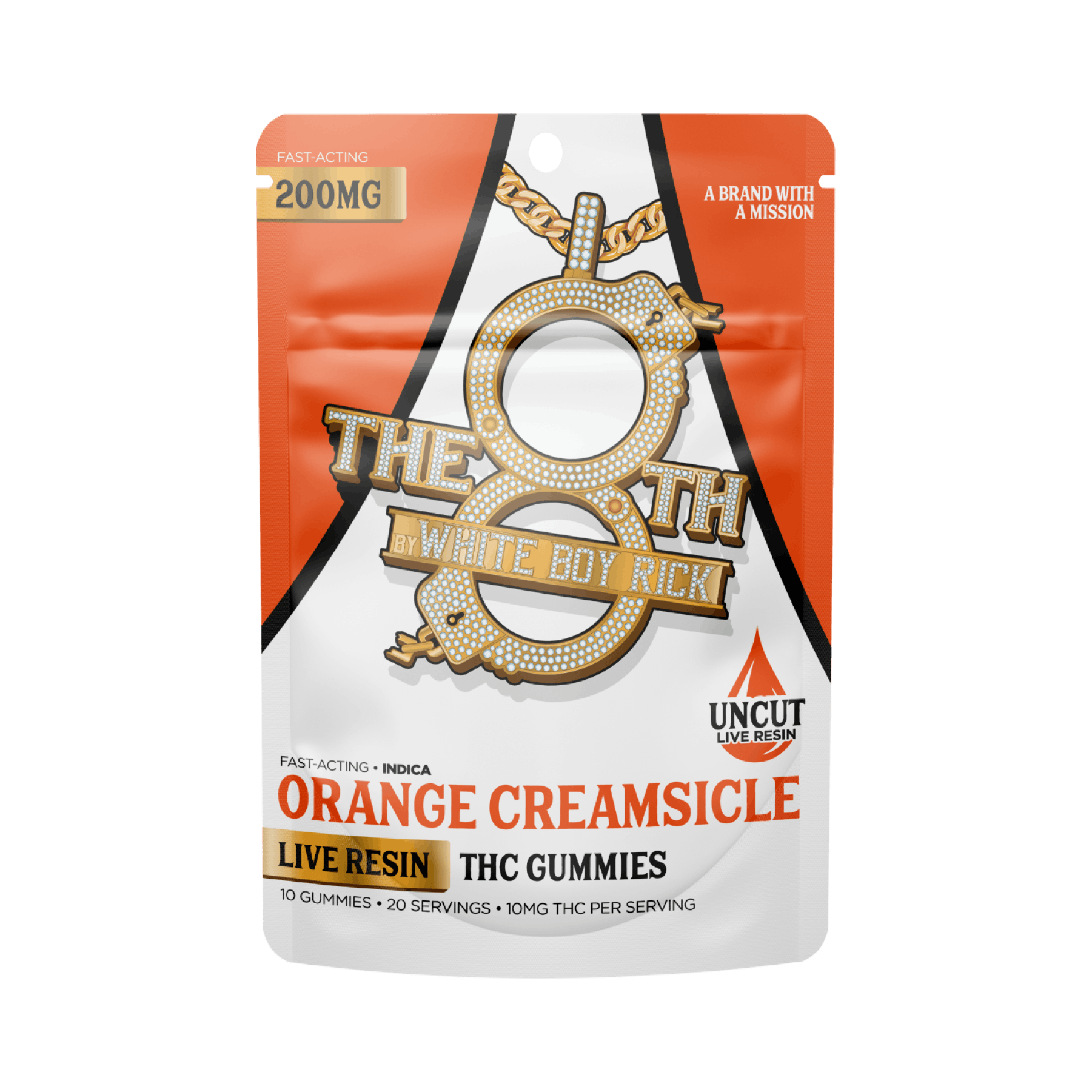 The 8th - 200mg LIve Resin Gummies - Orange Creamsicle