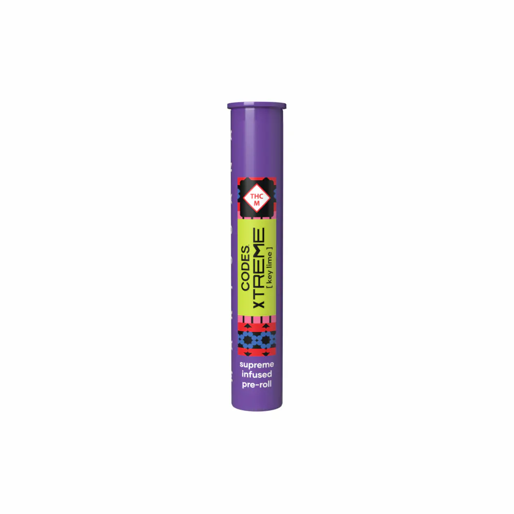 Codes: Infused Pre-Roll | Key Lime x Pink Certz | Xtreme J's | 1g