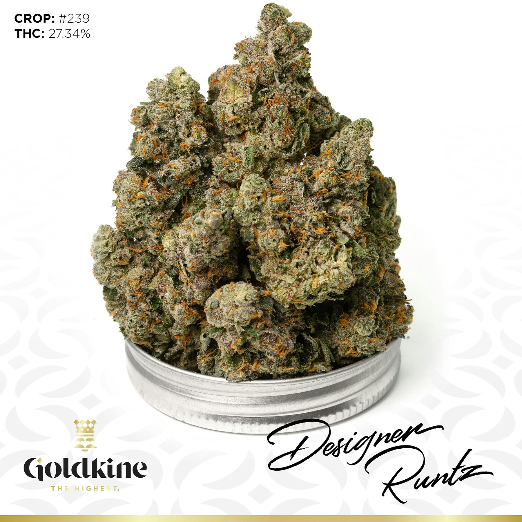 Product: Goldkine | Designer Runtz | Hybrid | Bulk Flower | Platinum