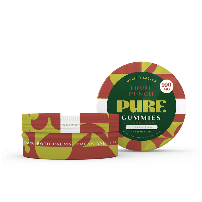 Pure Fruit Punch Sativa Gummies | 100mg