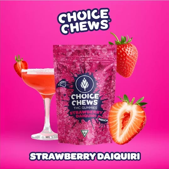 Choice Chews | Strawberry Daiquiri | Distillate Gummies - 100mg