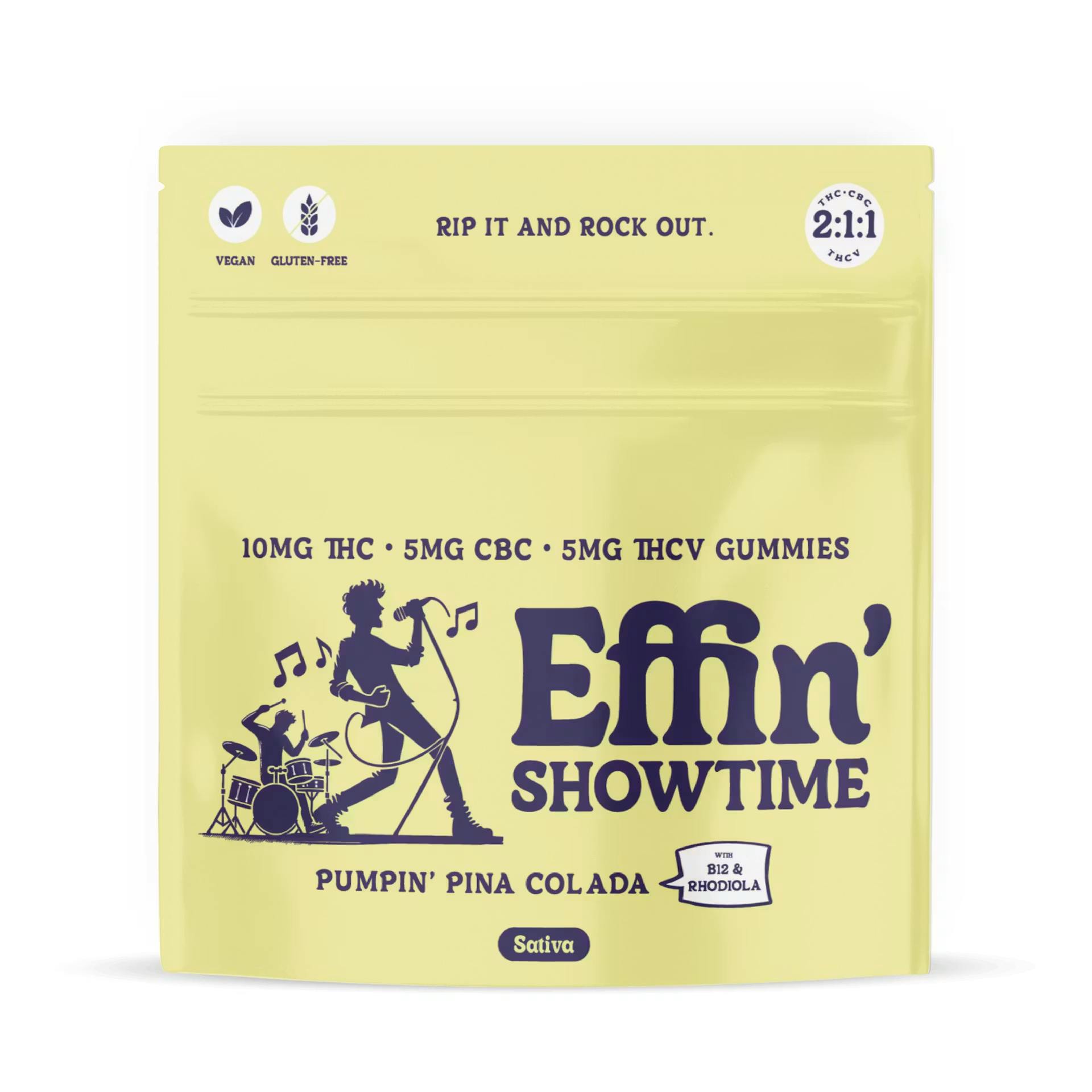 Product Effin' Showtime | Pumpin' Pina Colada | 2:1:1 THC:CBC:THCV | 10pk