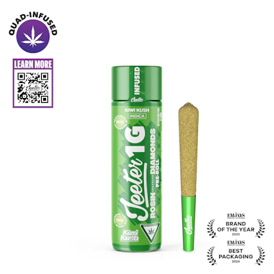 Jeeter - 1g Quad Infused Preroll - Kiwi Kush - PRE_ROLLS by Jeeter at King of Budz