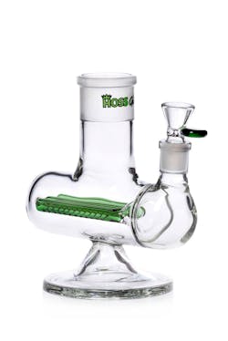 HOSS Build-a-Bong | Clear Inline Base w/ Green Detail - BASE