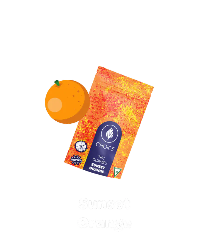 Choice Chews - Gummies - 200mg - Sunset Orange - Sativa | Cloud