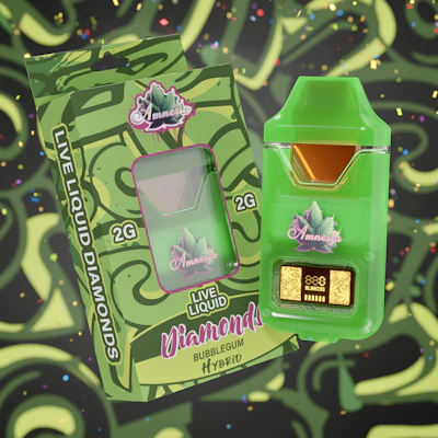 Amnesia - 2g Liquid Diamond Disposable - Bubble Gum