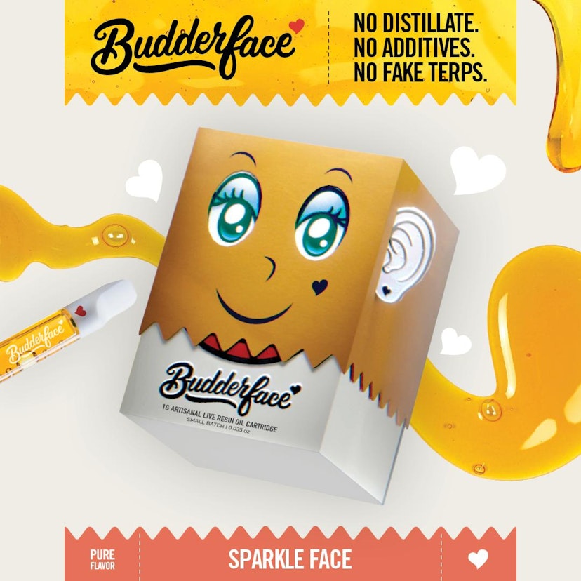 Budderface Live Resin Cartridge | Sparkle Face
