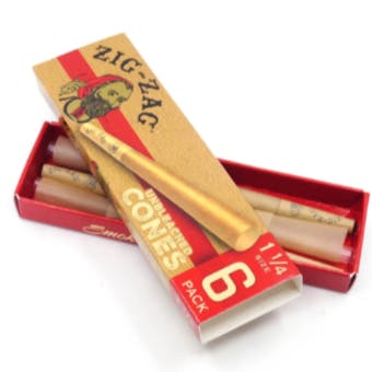 Product Zig Zag Unbleached 1 1/4 Cones (6pk)