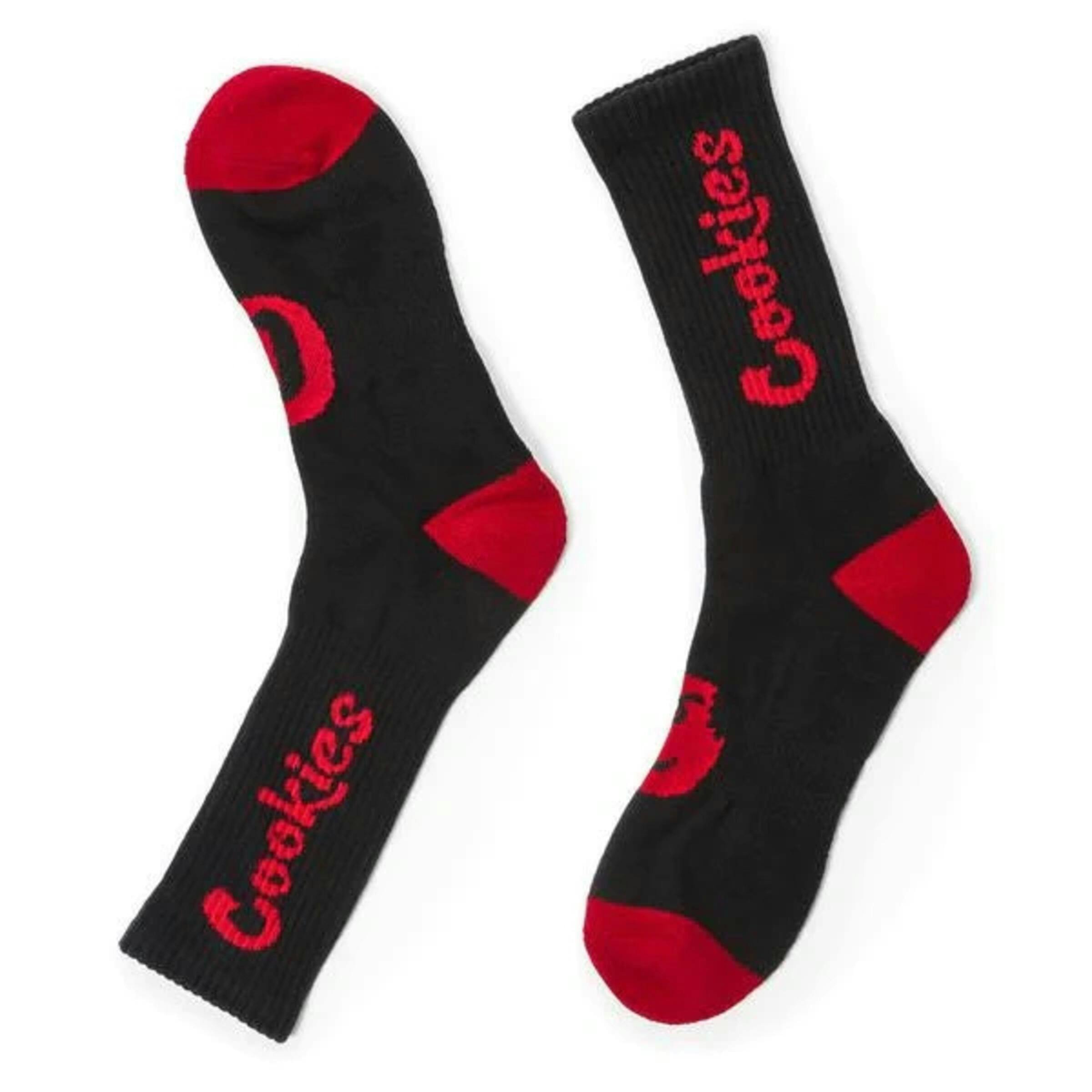 Cookies | Original Logo Socks | Black/Red