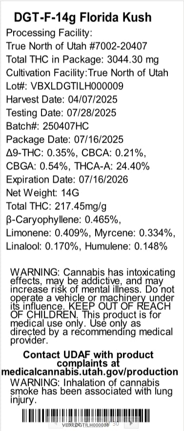 Florida Kush Whole Flower