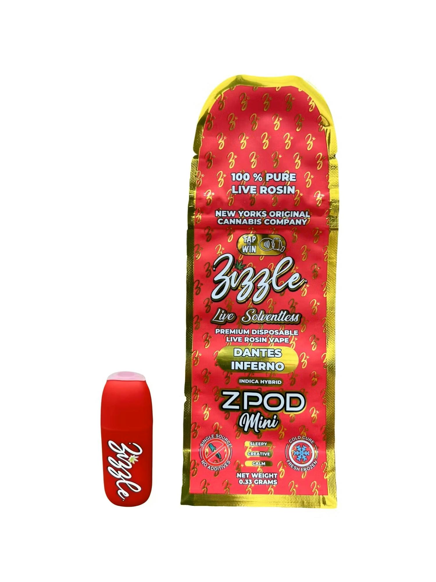 Zizzle - .33g Disposable - Dante Inferno