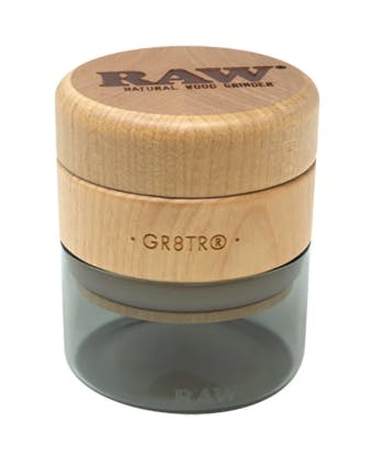 Product RAW GR8TR Natural Wood & Glass Storage Grinder | 3pc | 2.5"