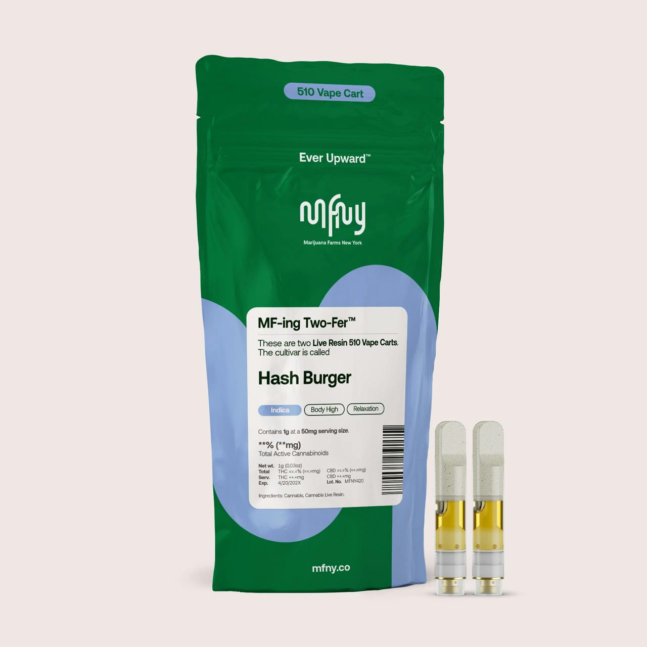 MFNY-Live-Resin 510 Cart- .5 2pk- HashBurger