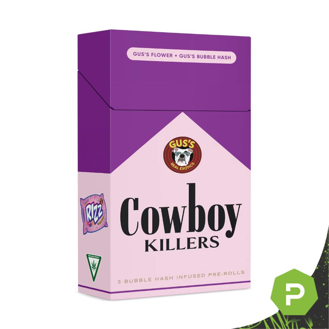 Gus's Real Exotics Cowboy Killers Bubble Hash Infused 3pk | Zoot