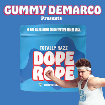DOPE ROPE | Totally Razz | 200MG | Premium Gummy Rope