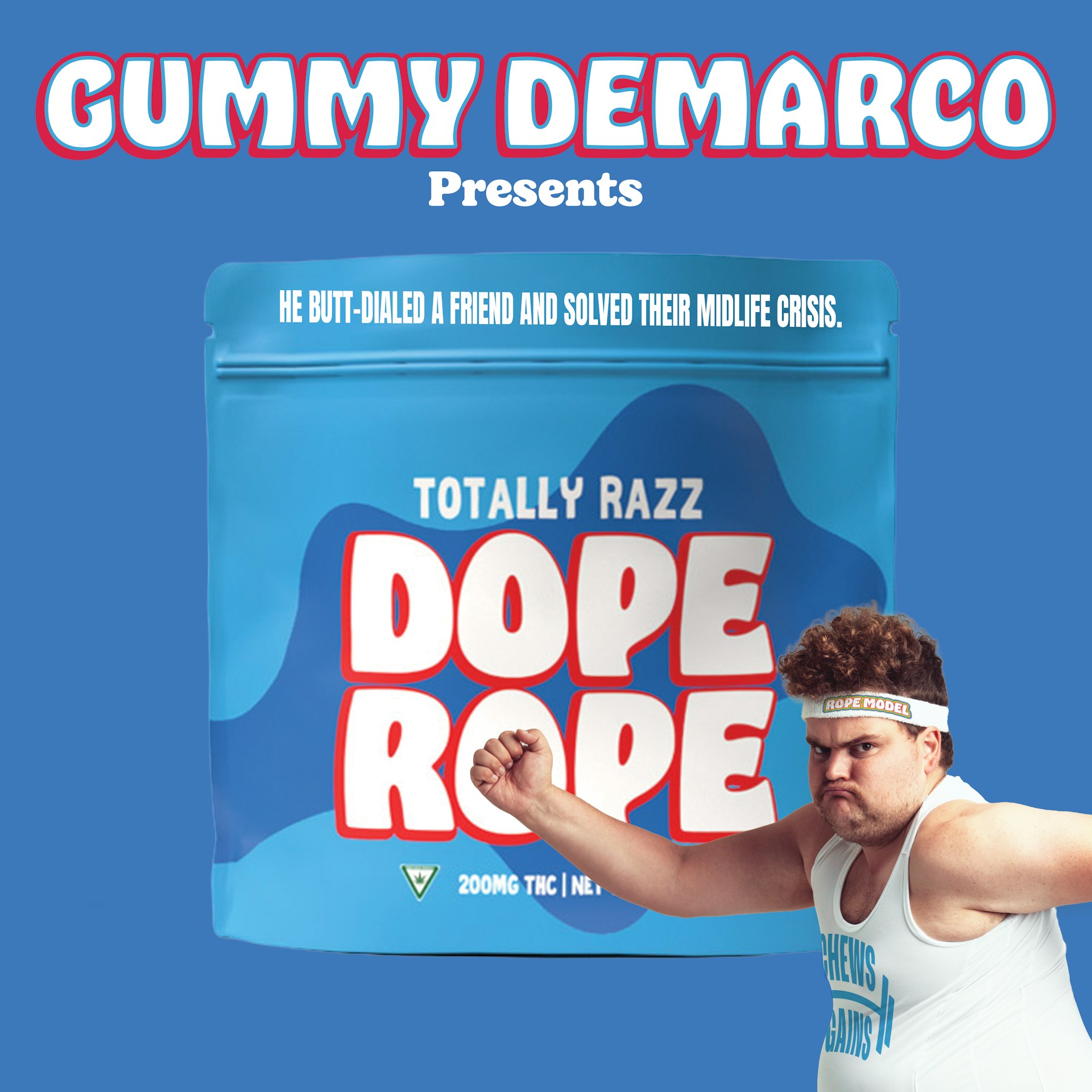 DOPE ROPE | Totally Razz | 200MG | Premium Gummy Rope