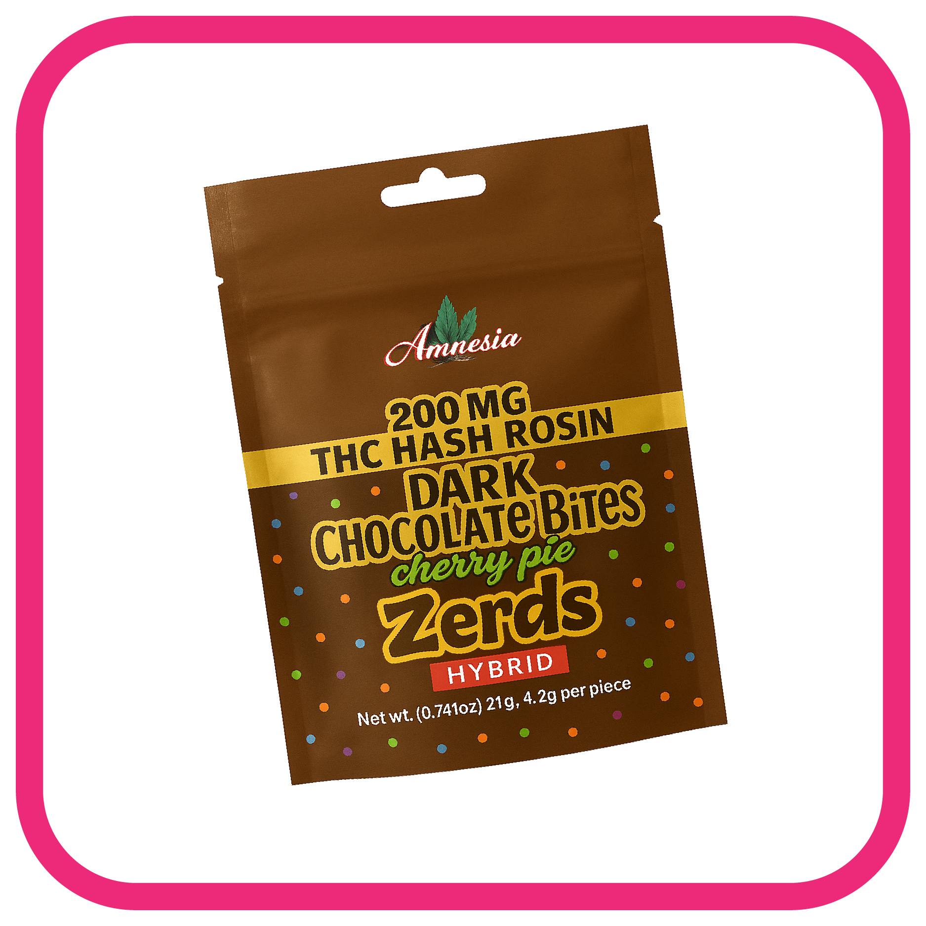 AMNESIA AMNESIA | ZERDS CHERRY PIE | DARK CHOCOLATE | 5PK | HYBRID — EDIBLES