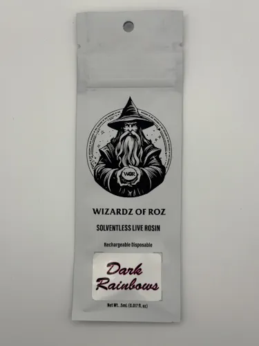 Wizardz Of Roz | .5 Live Hash Rosin Disposable | Dark Rainbows-active