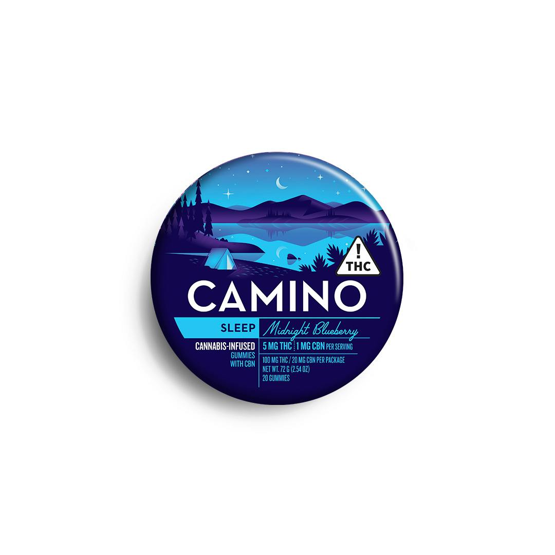 Kiva Camino Midnight Blueberry Gummies THC:CBN 5mg 20pk | The
