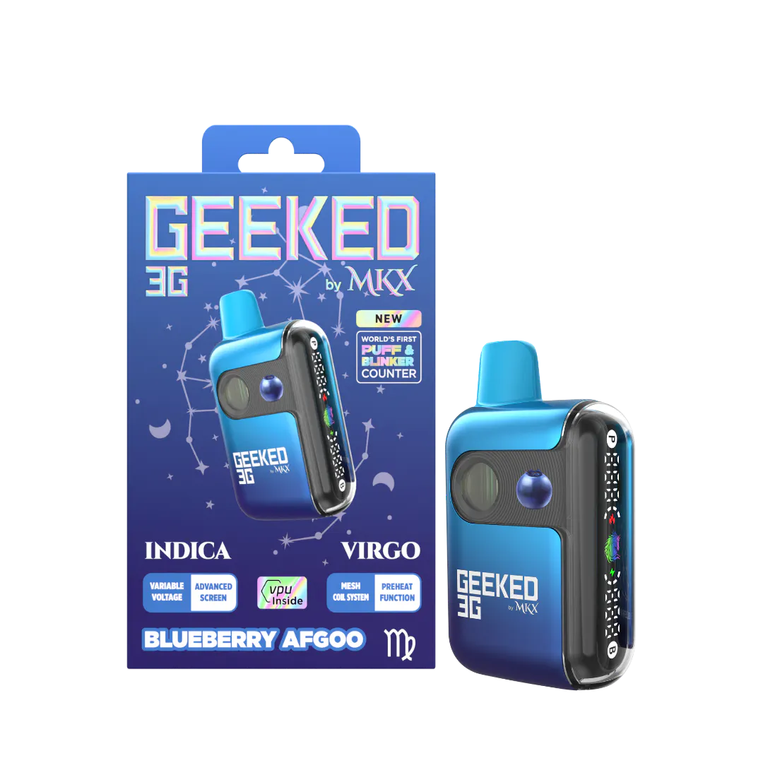 Geeked By MKX - 3g Disposable - Blue Afgoo - Indica | Gramz