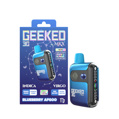 Geeked By MKX - 3g Disposable - Blue Afgoo - Indica