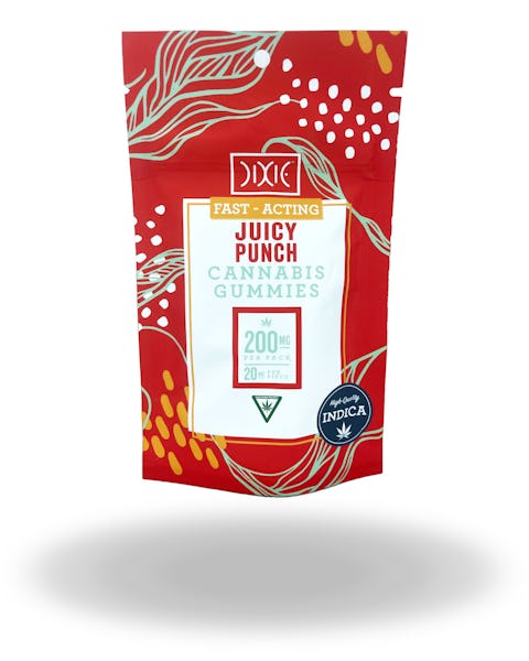 Product: Dixie | Juicy Punch Indica Fast Acting Gummies | 200mg