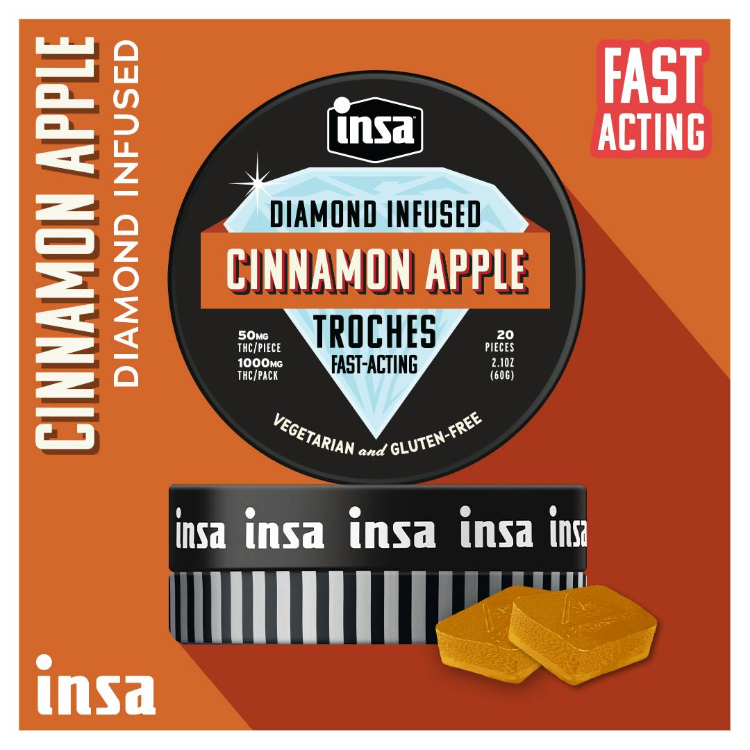 Cinnamon Apple Diamond Infused Troches 20ct/50mg