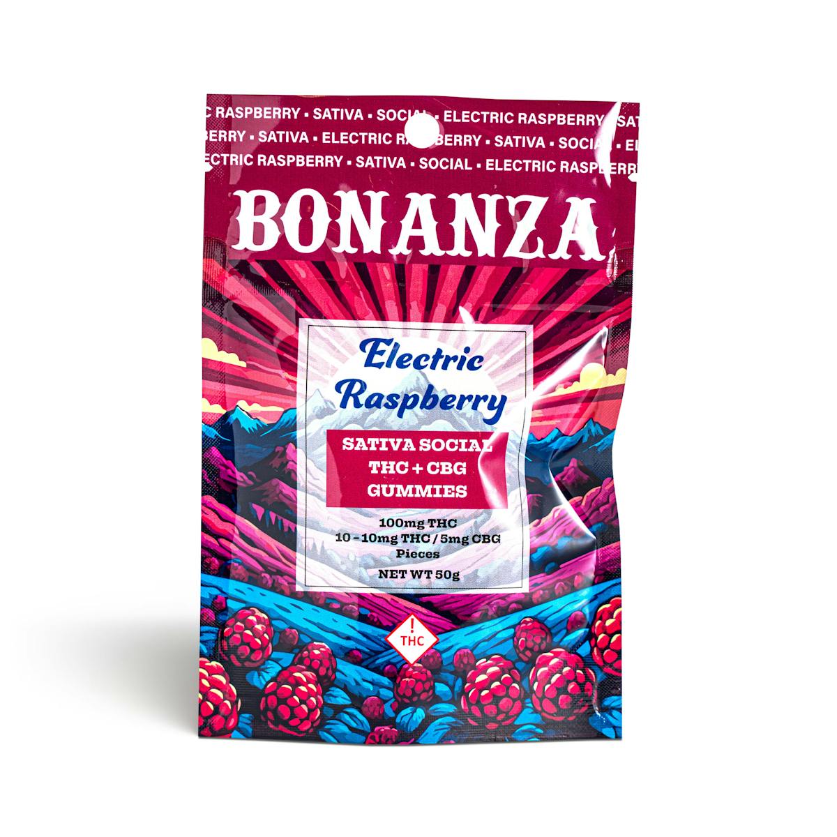 Photo of Electric Raspberry 2:1 THC/CBG Gummies – 100mg
