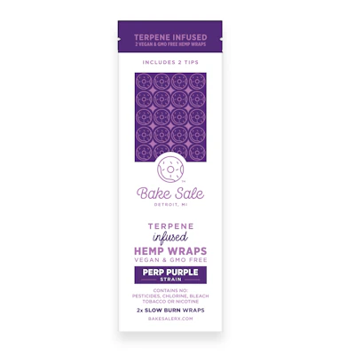 Bake Sale - 2pk Terpene Infused Hemp Wrap - Perp Purple