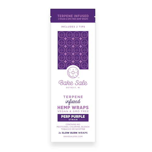 Bake Sale - 2pk Terpene Infused Hemp Wrap - Perp Purple