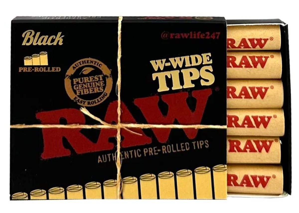 Photo of RAW | Black W-Wide Pre-Rolled Cone Tips – 18Pc