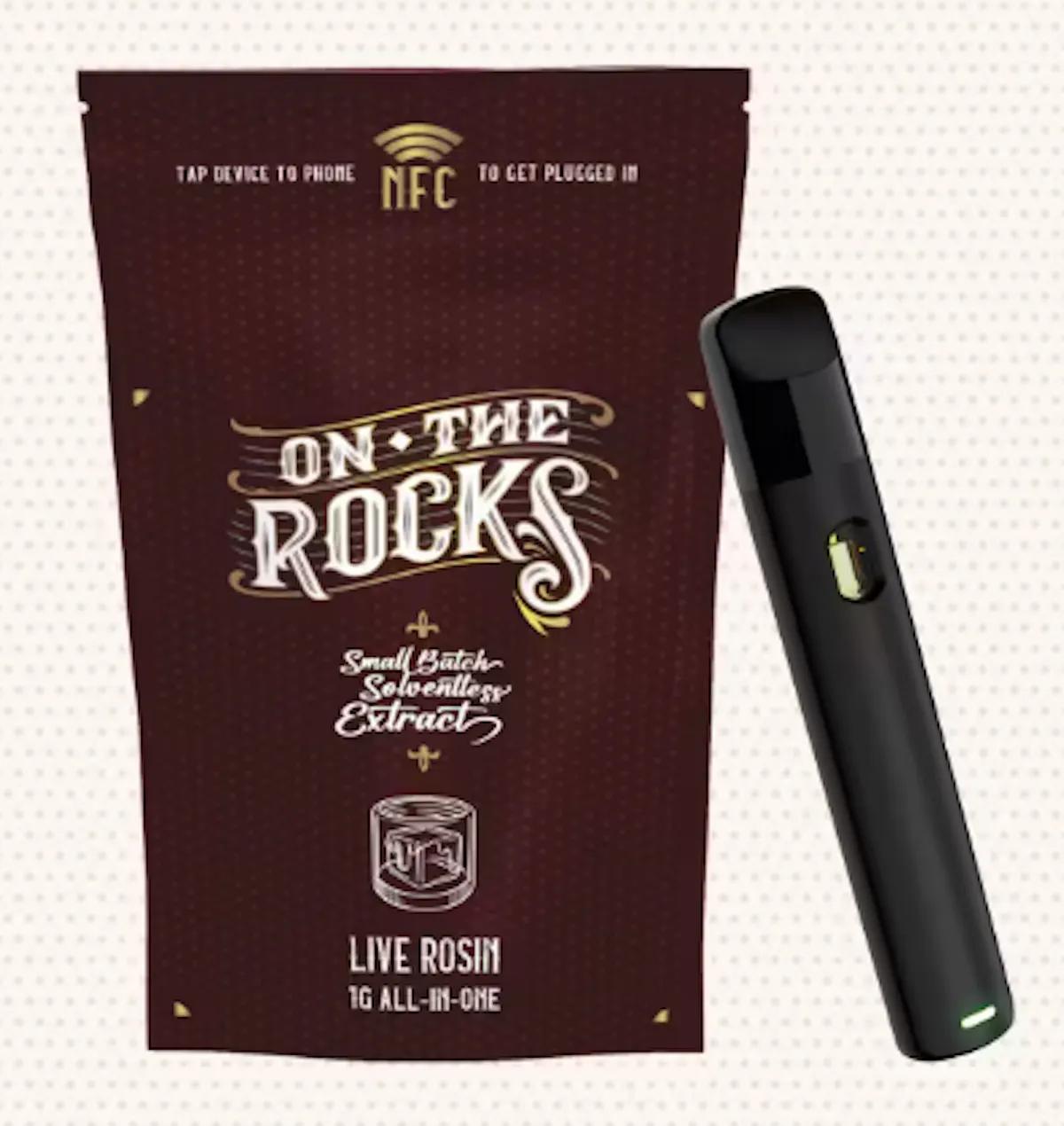 On The Rocks Gelato 41 Solventless 1g Live Rosin Disposable 1g ...