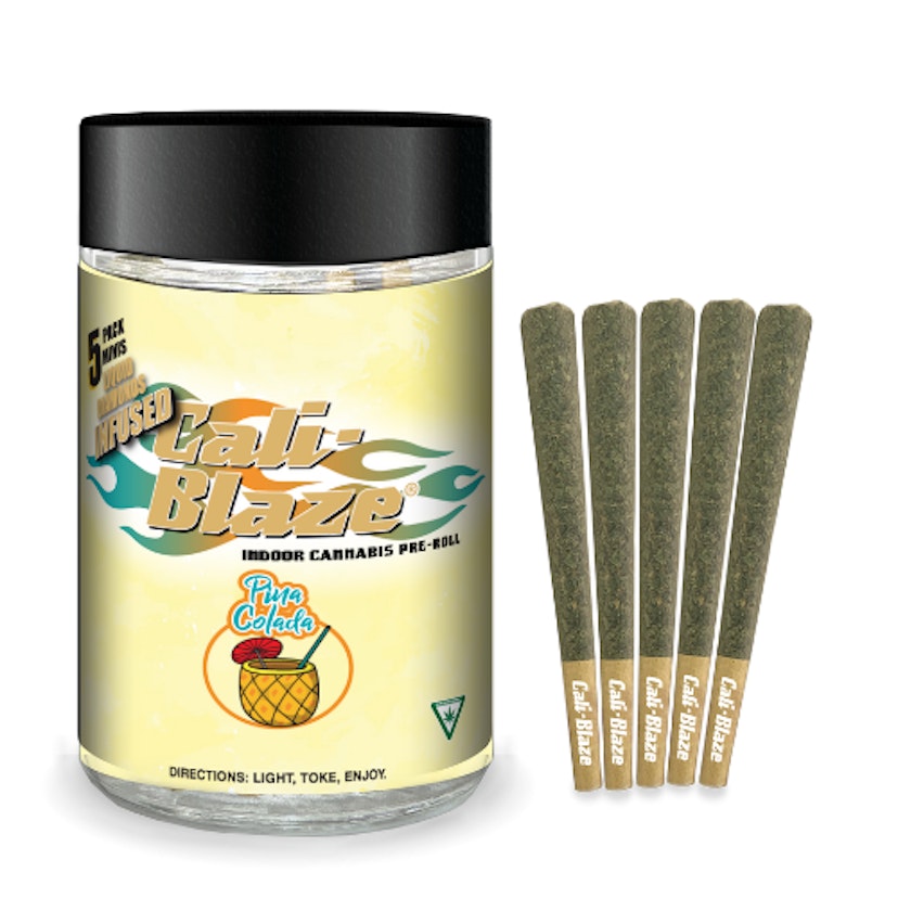 Cali Blaze - Pina Colada 5pk Liquid Diamond Infused Pre-Rolls