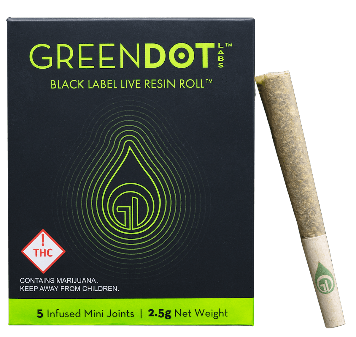 Photo of Green Dot – 5pk Live Resin PreRoll – Purple Froot + Reba Jam (H)