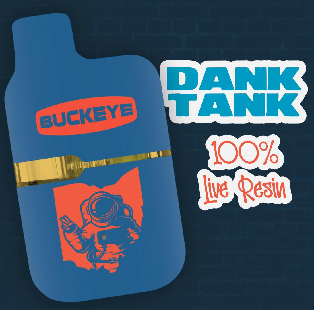Sour Blue Diesel 100% Live Resin Dank Tank 1g Vaporizers | Buckeye |