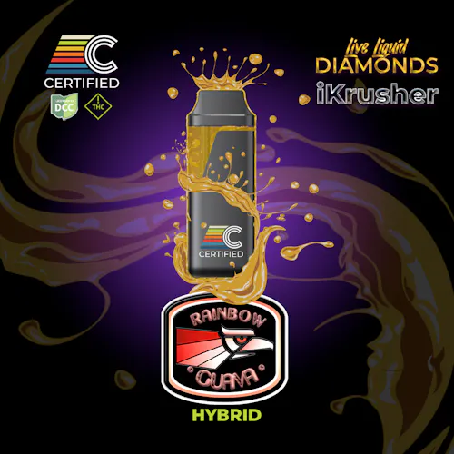 Certified: Rainbow Guava – Live Liquid Diamonds iKrusher Disposable 1g-active