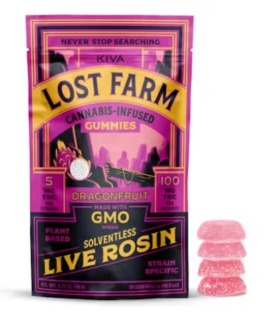 Photo of Lost Farm ‘Dragonfruit x GMO’ Live Rosin Gummies [20pk]