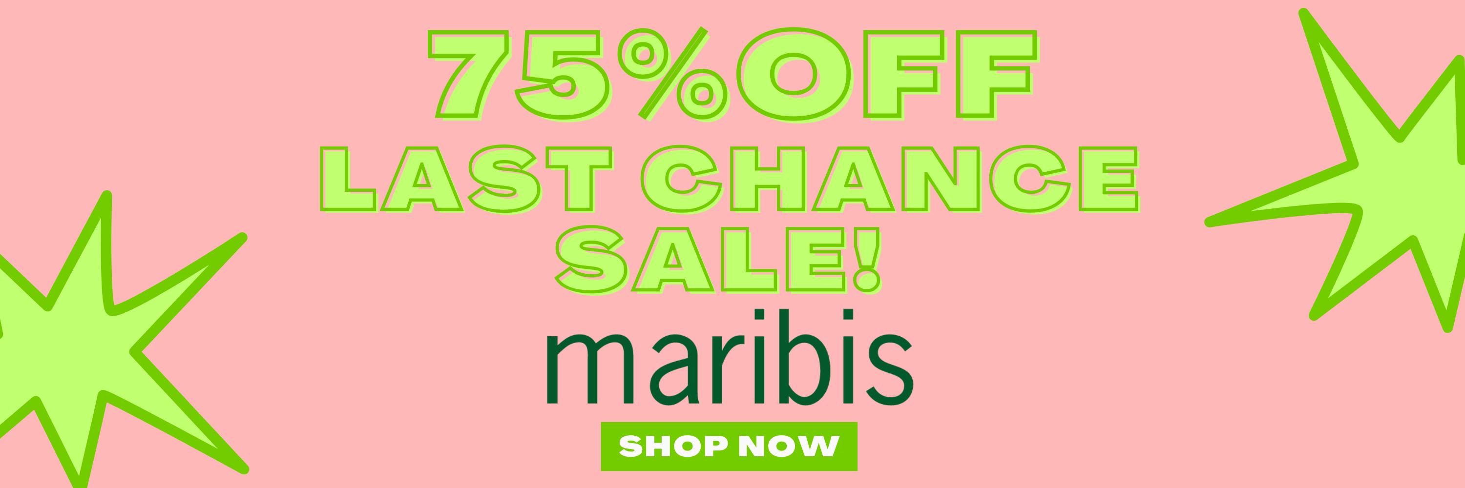 seventy five percent off last chance sale 