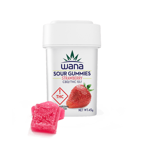  Wana Sour Strawberry Gummies 10:1 100mg CBD/10mg THC photo