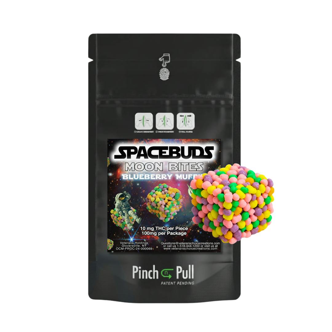 Spacebuds | Blueberry Muffin | Live Rosin Moon Bites | 100mg | 10ct