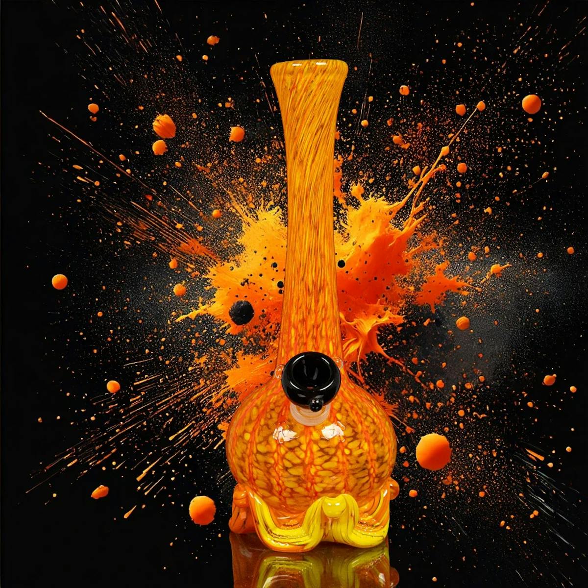 Photo of WPRG 252 (12.5″ Orange/Brass Bong)