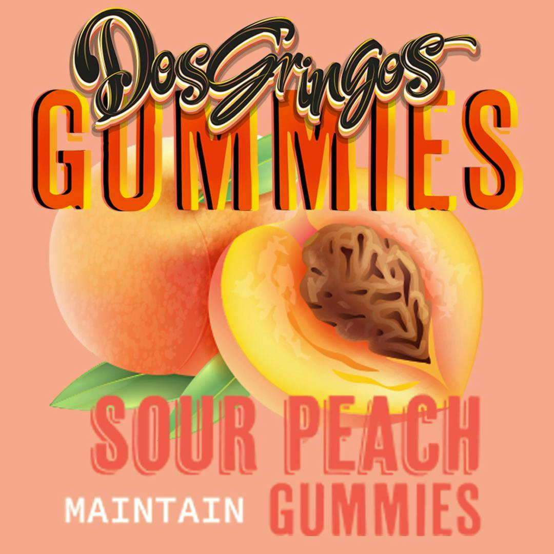 Dos Gringos | 100mg THC Gummies | Sour Peach Maintain
