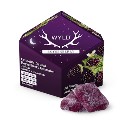 WYLD - 100mg Gummies 1:1:1 THC/CBD/CBN - Boysenberry - EDIBLES by Wyld at King of Budz
