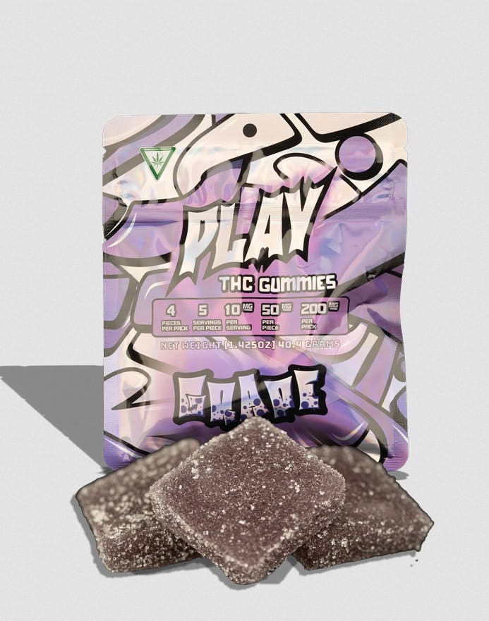 Product: PLAY | Grape 200mg Gummies