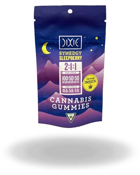 Product: Dixie | Sleepberry Synergy 2:1:1 CBN:CBD:THC Gummies | 100mg:50mg:50mg